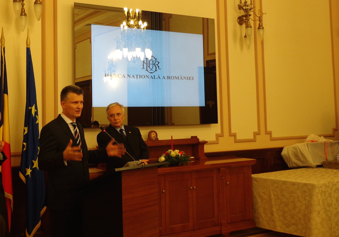 Valentin PREDA at National Bank of Romania Banca Nationala a Romaniei Mugur Isarescu Guvernatorul BNR